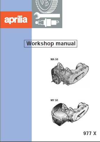 PIAGGIO APRILIA MA50 MY50 SCOOTER WORKSHOP MANUAL 54 PAGES ENGLISH