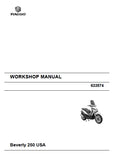 PIAGGIO BEVERLY 250 SCOOTER WORKSHOP MANUAL 332 PAGES ENGLISH