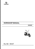 PIAGGIO FLY 125 150 4T SCOOTER 2007 WORKSHOP MANUAL 223 PAGES ENGLISH