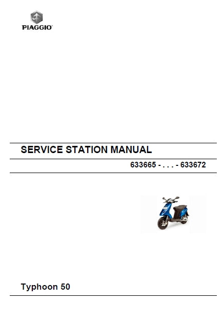 PIAGGIO GILERA TYPHOON 50 2008 SCOOTER SERVICE STATION MANUAL 160 PAGES ENGLISH