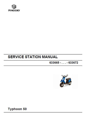 PIAGGIO GILERA TYPHOON 50 2008 SCOOTER SERVICE STATION MANUAL 160 PAGES ENGLISH