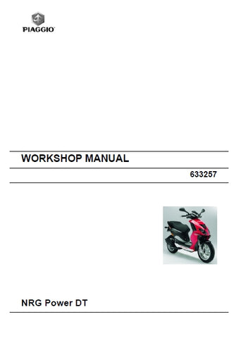 PIAGGIO NRG POWER DT SCOOTER 2007 WORKSHOP MANUAL 171 PAGES ENGLISH