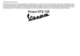PIAGGIO VESPA GTS125 SCOOTER 2008 OPERATION AND MAINTENANCE MANUAL 90 PAGES ENGLISH
