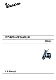 PIAGGIO VESPA LX4TEMPI SCOOTER 2007 WORKSHOP MANUAL 202 PAGES ENGLISH