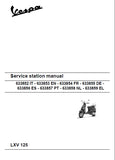 PIAGGIO VESPA LXV125 2007 SCOOTER SERVICE STATION MANUAL 226 PAGES ENGLISH