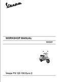 PIAGGIO VESPA PX125 PX150 EURO 2 SCOOTER WORKSHOP MANUAL 142 PAGES ENGLISH
