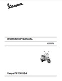 PIAGGIO VESPA PX150 SCOOTER WORKSHOP MANUAL 153 PAGES ENGLISH