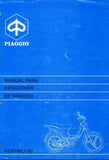 PIAGGIO VESPA VESPINA S SCOOTER MANUAL PARA ESTACIONES DE SERVIZIO  61 PAGINA ESPANOL
