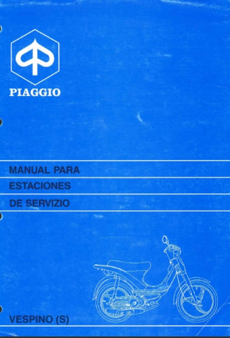 PIAGGIO VESPA VESPINA S SCOOTER MANUAL PARA ESTACIONES DE SERVIZIO  61 PAGINA ESPANOL