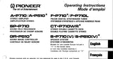 PIONEER A-P710 A-P510 SP-P710 GR-P510 F-P710 F-P710L CT-710WR S-P710 (V) S S-P510 (V) MUSIC SYSTEM OPERATING INSTRUCTIONS 88 PAGES ENG FRANC