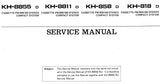 PIONEER KH-8855 KH-8833 KH-858 KH-8811 KH-818 SERVICE MANUAL INC BLK DIAGS LEVEL DIAG DIAL STRINGING DIAG PCBS SCHEM DIAGS AND PARTS LIST 58 PAGES ENG