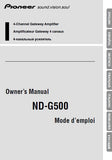 PIONEER ND-G500 4 CHANNEL GATEWAY AMPLIFIER OWNERS MANUAL 44 PAGES ENG ESP DE FR IT NL