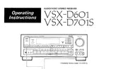 PIONEER VSX-D601 VSX-D701S AV STEREO RECEIVER OPERATING INSTRUCTIONS 41 PAGES ENG