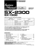 PIONEER SX-2300 SX-1300 STEREO RECEIVER SERVICE MANUAL INC SCHEMATIC DIAGRAMS 23 PAGES ENG