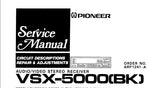 PIONEER VSX-5000(BK) AV STEREO RECEIVER SERVICE MANUAL INC SCHEM DIAGS 80 PAGES ENG