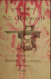 RAYMOND FAMILY SEWING MACHINE INSTRUCTION BOOK 28 PAGES ENG