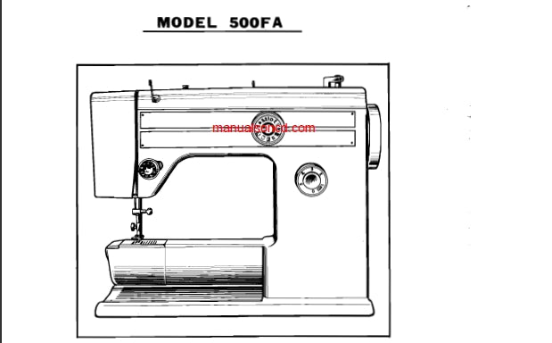 RICCAR 500FA SEWING MACHINE INSTRUCTION MANUAL 38 PAGES ENG