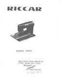 RICCAR 888 SEWING MACHINE INSTRUCTION MANUAL 30 PAGES ENG