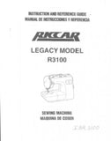 RICCAR R3100 SEWING MACHINE MAQUINA DE COSER INSTRUCTION AND REFERENCE GUIDE MANUAL DE INSTRUCCIONES Y REFERENCIA 67 PAGES ENG ESP