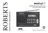 ROBERTS ECOLOGIC 1 DAB FM RDS DIGITAL PORTABLE RADIO INSTRUCTION MANUAL 28 PAGES ENG