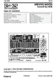 ROLAND SH-32 SYNTHESIZER SERVICE NOTES INC SCHEM DIAGS 26 PAGES ENG