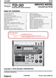 ROLAND TD-20 PERCUSSION SOUND MODULE SERVICE NOTES INC SCHEM DIAGS 76 PAGES ENG