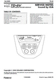 ROLAND TD-6V PERCUSSION SOUND MODULE SERVICE NOTES INC SCHEM DIAGS 30 PAGES ENG