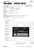 ROLAND TR-808 RHYTHM COMPOSER SERVICE NOTES INC SCHEM DIAGS 16 PAGES ENG