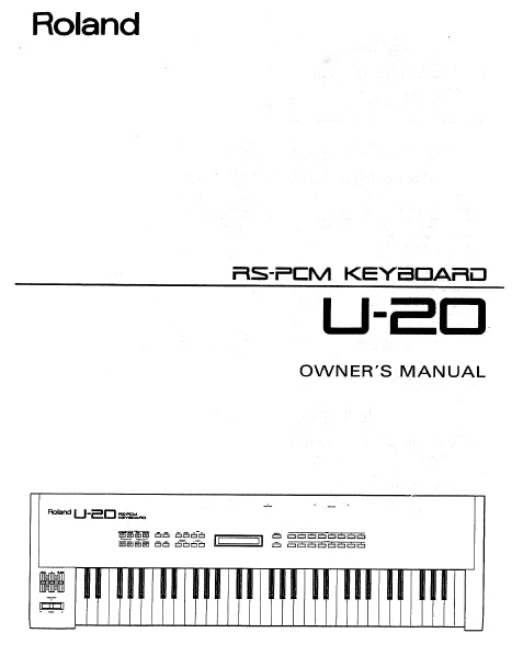 ROLAND UC-20 RS-PCM KEYBOARD OWNER'S MANUAL 200 PAGES ENG