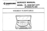 SAMSUNG PL350S STEREO TURNTABLE SERVICE MANUAL INC SCHEMATIC DIAGRAMS 9 PAGES ENG