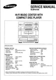 SAMSUNG SCM-8100 HIFI MUSIC CENTER WITH CD PLAYER SERVICE MANUAL INC SCHEMATIC DIAGRAMS 47 PAGES ENG