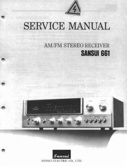 SANSUI 661 AM/FM STEREO RECEIVER SERVICE MANUAL
