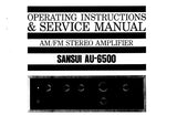 SANSUI AU-6500 AM FM STEREO AMPLIFIER OPERATING INSTRUCTIONS AND SERVICE MANUAL INC SCHEM 27 PAGES ENG