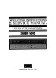 SANSUI 5500 AM FM STEREO RECEIVER OPERATING INSTRUCTIONS AND SERVICE MANUAL