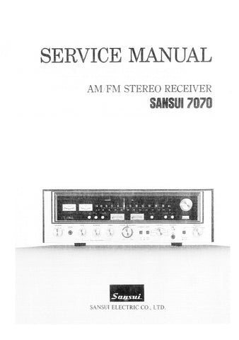 SANSUI 7070 AM/FM STEREO RECEIVER SERVICE MANUAL IN ENGLISH