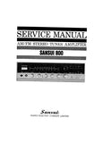 SANSUI 800 AM/FM STEREO TUNER AMPLIFIER SERVICE MANUAL