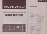 SANSUI AU-517 AU-717 INTEGRATED STEREO AMPLIFIER SERVICE MANUAL ENGLISH