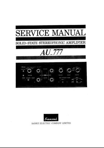 SANSUI AU-777 SOLID STATE STEREOPHONIC AMPLIFIER SERVICE MANUAL