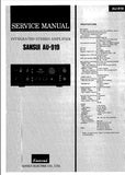 SANSUI AU-919 INTEGRATED STEREO AMPLIFIER SERVICE MANUAL ENGLISH
