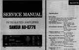 SANSUI AU-D77X INTEGRATED AMPLIFIER SERVICE MANUAL ENGLISH