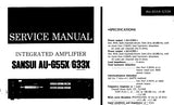 SANSUI AU-G55X AU-G33X INTEGRATED AMPLIFIER SERVICE MANUAL ENGLISH