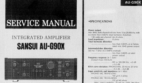 SANSUI AU-G90X INTEGRATED AMPLIFIER SERVICE MANUAL ENGLISH