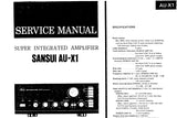 SANSUI AU-X1 SUPER INTEGRATED AMPLIFIER SERVICE MANUAL INC SCHEMATIC DIAGRAMS 20 PAGES ENG