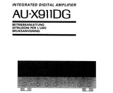 SANSUI AU-X911DG INTEGRATED DIGITAL AMPLIFIER BETRIEBSANLEITUNG OPERATING INSTRUCTIONS ENG DEUTSCH