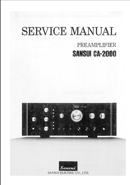 SANSUI CA-2000 PREAMPLIFIER SERVICE MANUAL ENGLISH