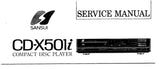 SANSUI CD-X501i CD PLAYER SERVICE MANUAL ENGLISH