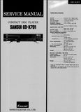 SANSUI CD-X701 CD PLAYER SERVICE MANUAL ENGLISH