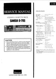 SANSUI D-705 STEREO CASSETTE DECK SERVICE MANUAL 20 PAGES ENG