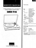 SANSUI FR-Q5 COMPUTERIZED FULL AUTOMATIC DIRECT DRIVE TURNTABLE SERVICE MANUAL INCLUDING SCHEMATIC DIAGRAMS 12 PAGES ENG