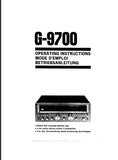 SANSUI G-9700 PURE POWER DC STEREO RECEIVER OPERATING INSTRUCTIONS MODE D'EMPLOI BETRIEBSANLEITUNG ENG FRANC DEUT